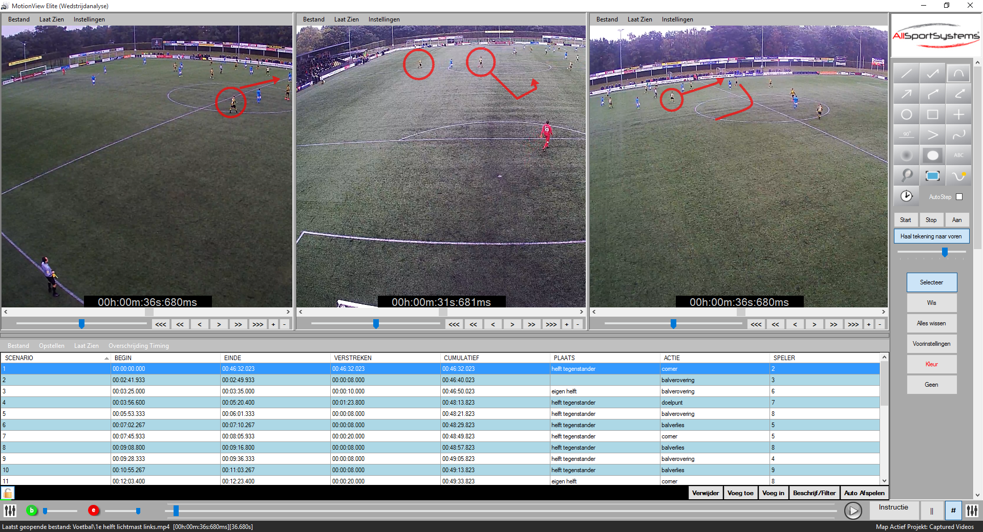 MotionView - Voetbal - Soccer - Video Analyse Software