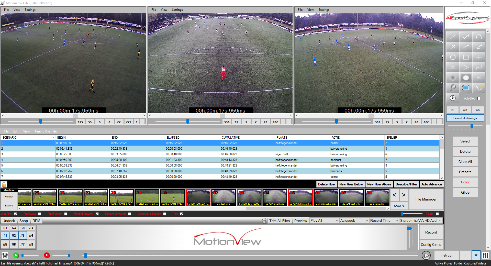MotionView - Voetball-Soccer - Video Analyse Software